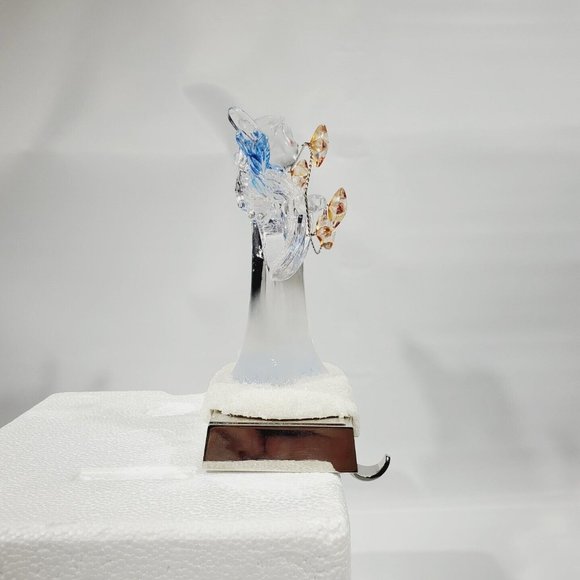 Angel Babies Stocking Holder 8" Color Changing Acrylic Ice Sculpture Photo Frame - Picture 5 of 11